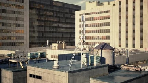 A View of a City with Tall Buildings