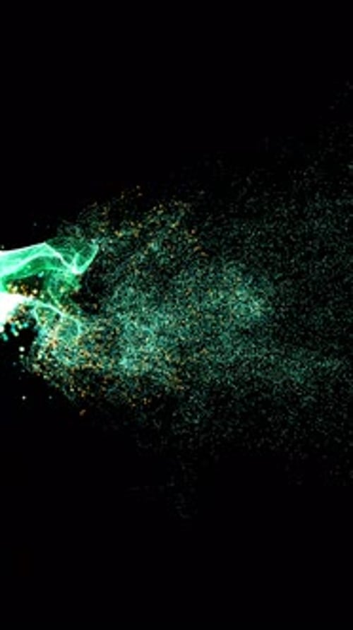 Boucle de fond d'animation abstraite de flammes de particules colorées