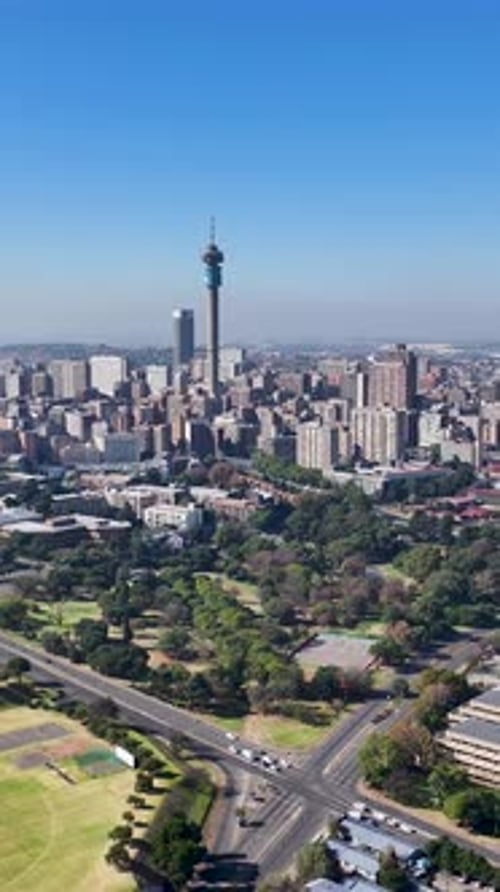 Johannesburg Skyline At Johannesburg In Gauteng South Africa.