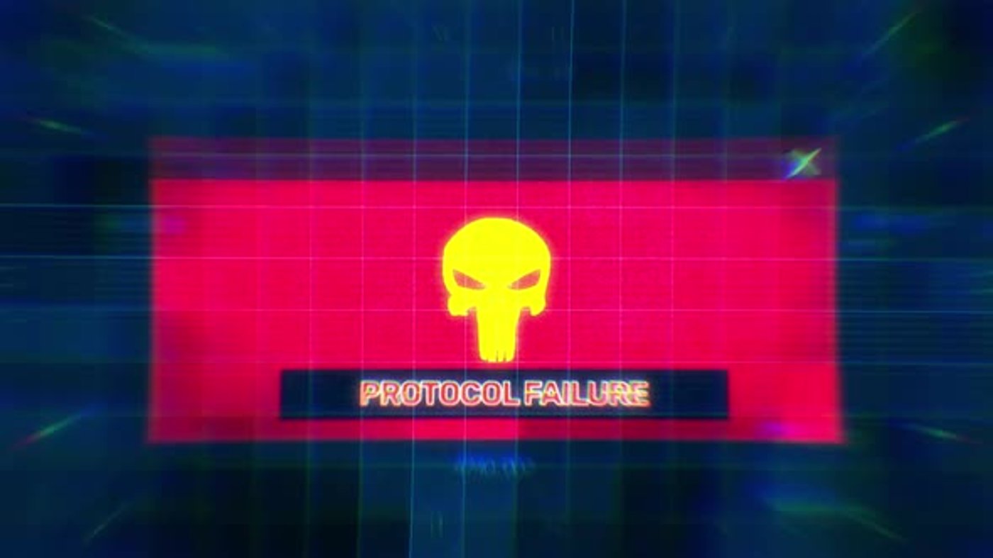 Termos de alerta de falha de protocolo no plano de fundo do mapa de ...