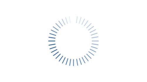 Rotierende radiale blaue Linien beim Laden der Animation