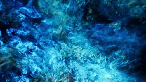 Abstract Blue Nebula Energy Fluid Animation
