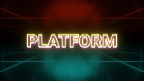 Plattformanimation, Retro-Hintergrund