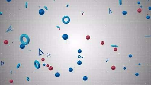 Stylish Geometric Loop Video with Circles Squares Shape Business Corporate Motion Refreshing