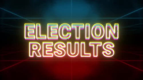 Election Results Animation Retro Background