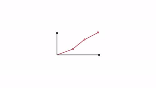 gráfico lineal, icono de movimiento, animación, diseño gráfico, línea de color rojo, elemento loopable, vídeo para negocios
