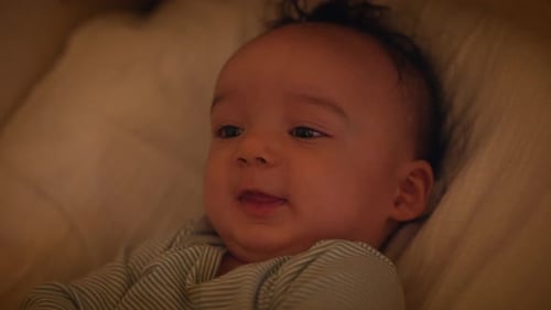 Close Up of Cute Baby Lying Down