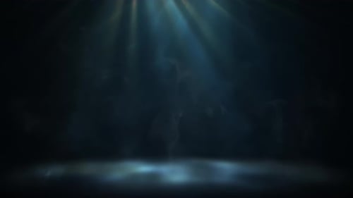 Cinematic Stage Spotlight Background with Volumetric Smoke