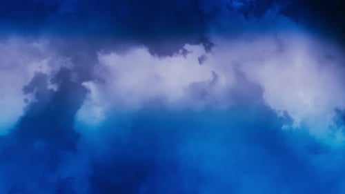 Flowing Blue Purple Clouds Abstract Motion Background Loop