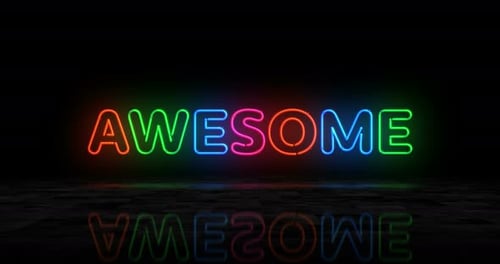 Dynamic Neon Awesome Text Title Reveal