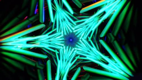 Loop VJ perfeito com formas abstratas e pulsos de luz estroboscópica