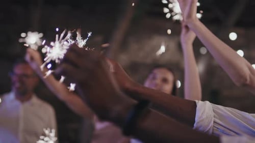 People Dancing At Wedding Party
