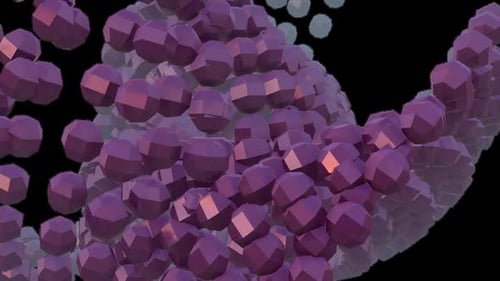 3d rendering animation of abstract spiral shape