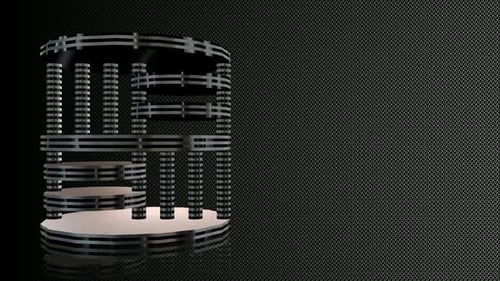 Abstract 3D Geometric Display Stage Reveal Animation