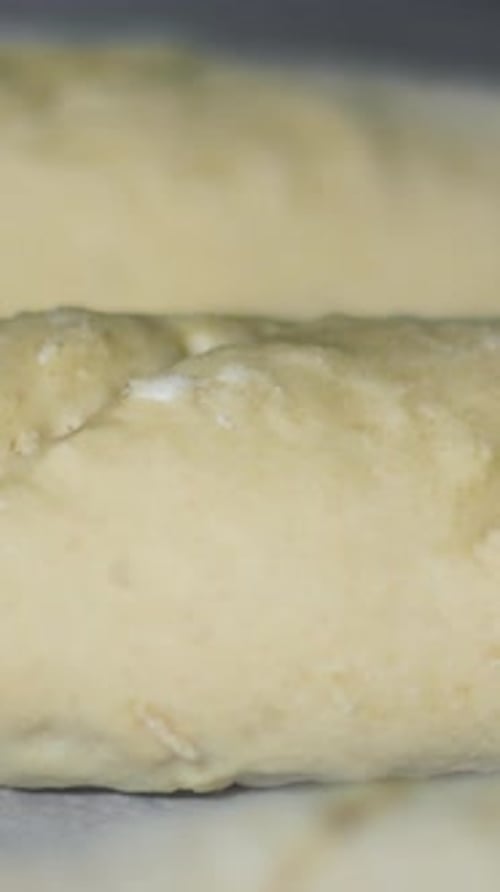 Vertical Screen Bread in the Oven Bakery Time Lapse