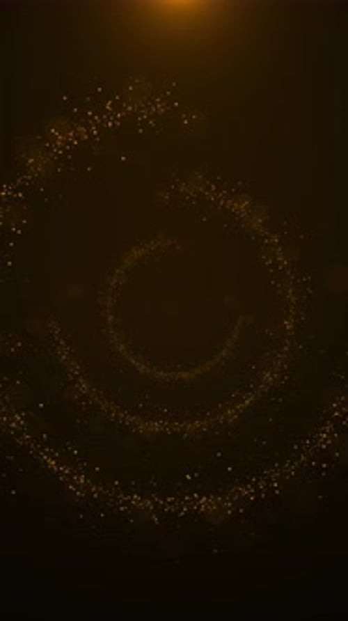Goldener Glitzerschimmer, leichter Schwanzglanz, funkelt, magische Spur, heller Funkenhintergrund. Geburtstag Ann