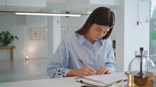 Company Employee Signing Contract in Office Closeup Business Partners Agreement