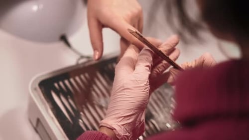 Hand Manicure Fingernails Care Shape Filing Nails