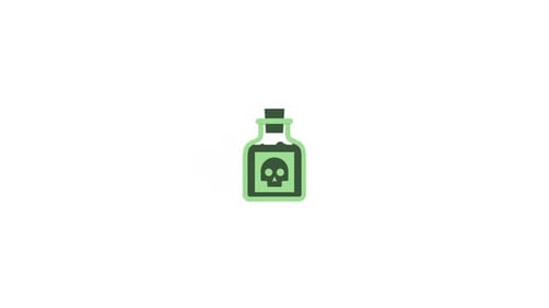 Poison symbol icon animation video