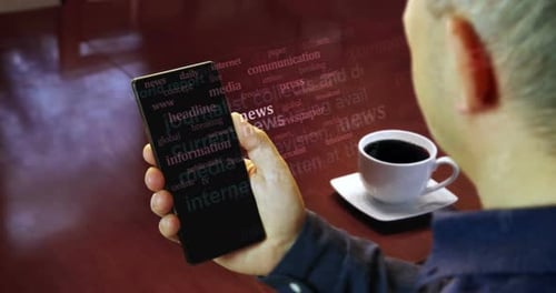 Close Up of a Phone Showing Global News