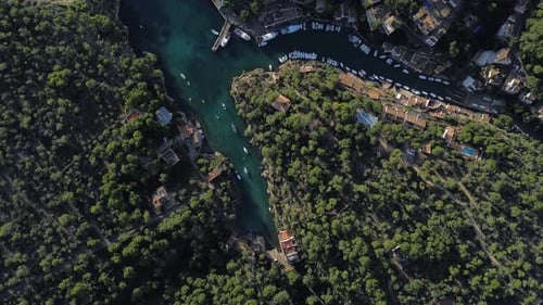 Aerial view of Cala Figuera in Mallorca