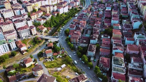 Aerial view of city istanbul