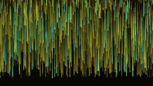 Futuristic Digital Rain Vertical Lines Motion Background