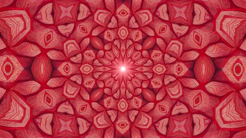Rotating Fractal Red Eye Pattern Seamless Loop