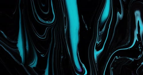 Abstract Fluid Background with Turquoise and Black