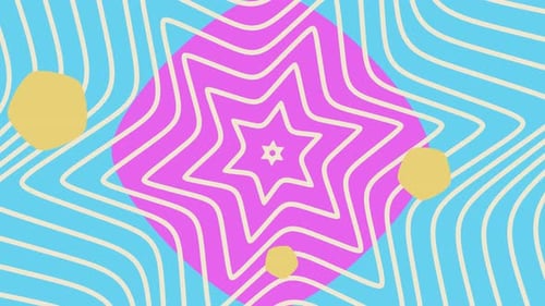 Fond coloré animé avec un motif d'étoile