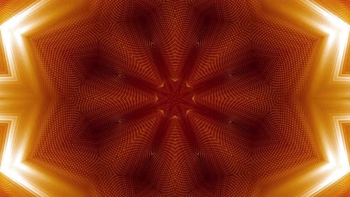 Abstract Glowing Particle Wave Kaleidoscope Loop Background