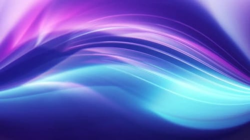Dynamic Flowing Neon Light Waves Background