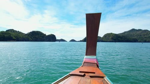Long-tail boat tour in the tropical seas