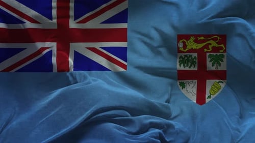 Fiji Flag Waving Loop Animation