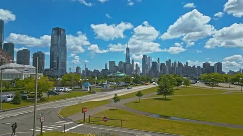 NYC Aerial View New York City Skyline Park and Cityscape of Manhattan in USA New York City NYC