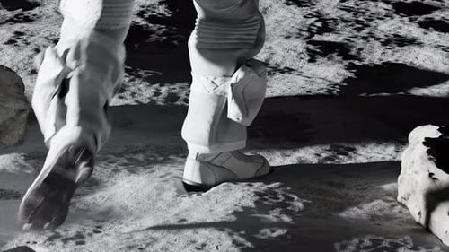 Astronaut Foot Print 3D Animation