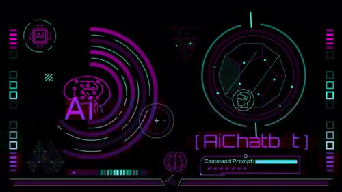 Animation of Infographics About AI Chatbot and Cognitive Computing