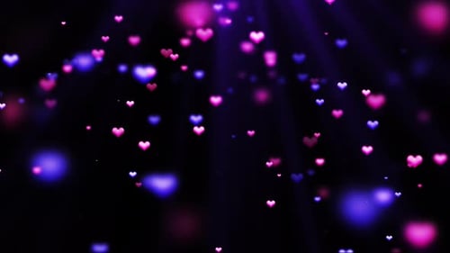Heart Particles Valentines Day Background