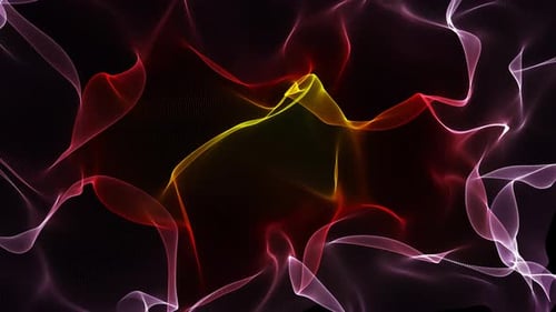 Abstract Flowing Digital Wave Lines Background