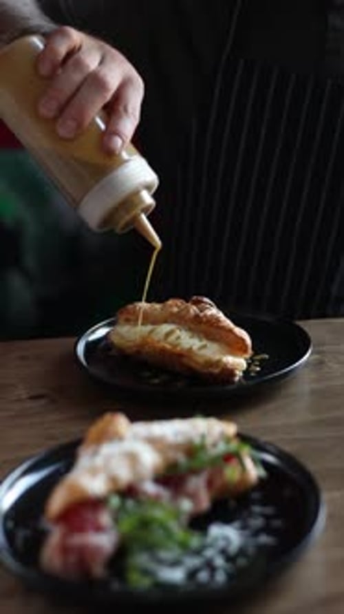 delicious bruschetta in the restaurant