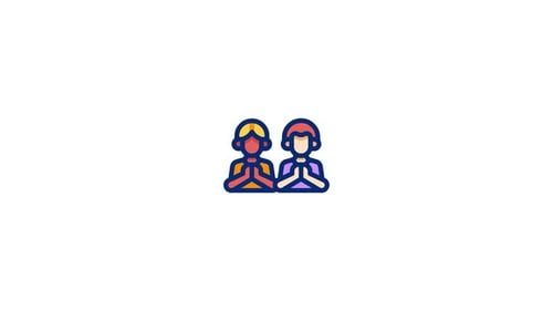 Animiertes Namaste-Symbol