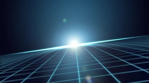 Grille bleue brillante avec lumière vive