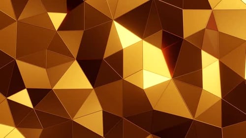 Abstract Golden Geometric Shifting Background