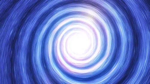 Abstract blue swirling twisted vortex energy magical cosmic galactic bright glowing spinning tunnel