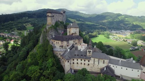 Drone Footage of the Old Castle on the Rock
