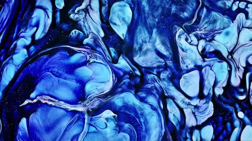Abstract Blue Swirling Liquid Motion Background