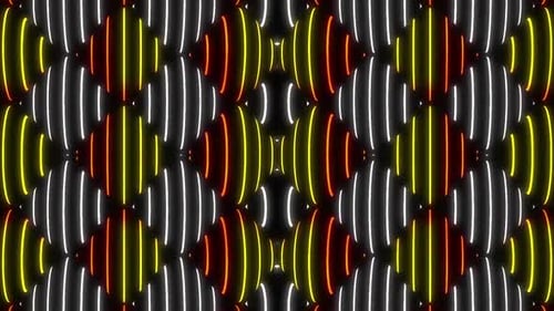 Abstract Pulsating Geometric Pattern with Glowing Lines Animation