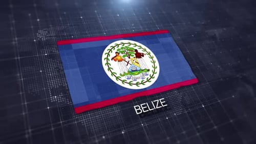 Belize Flag Displaying