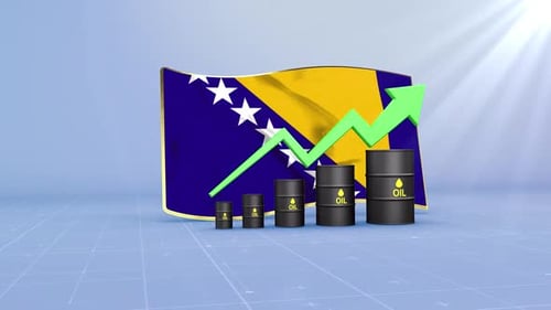 Bosnia And Herzegovina Oil Revenue And Reserves Growth With Rising Green Arrow