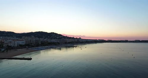 Cannes, Aerial view over the croisette